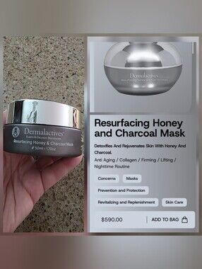 Dermalactives Resurfacing Honey & Charcoal Mask